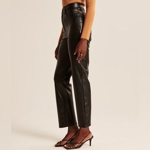 LIKE NEW Vegan leather ankle straight jean